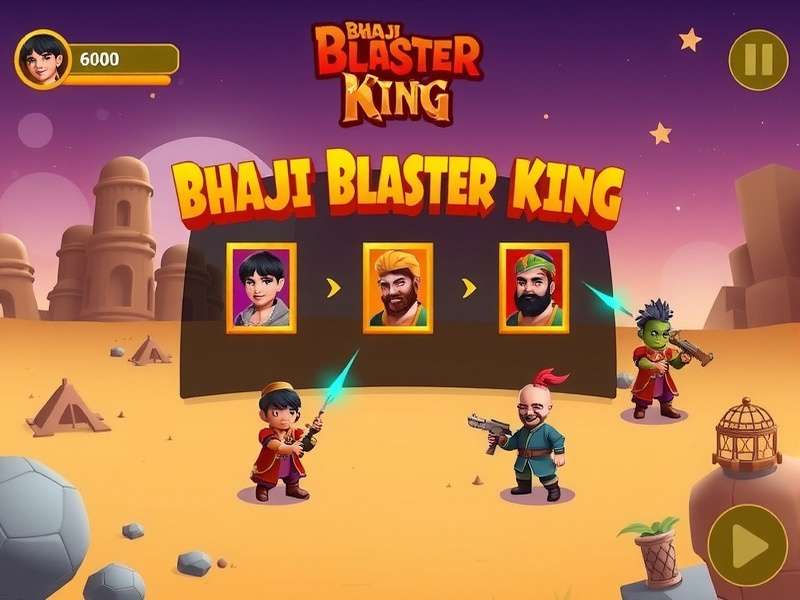 Bhaji Blaster King character selection screen